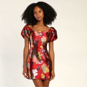 Lulu's So Stunning Mukti Floral Mini Dress NWT